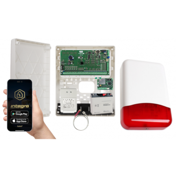 ZESTAW ALARMOWY SATEL INTEGRA 64 + OPU-3P + AWT682 + AKUMULATOR 17Ah + INT-GSM LTE + SYRENA TI700
